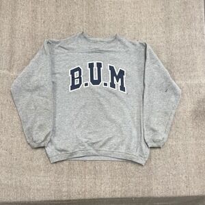 vintage BUM equipment sweatshirt mens medium gray 1990s